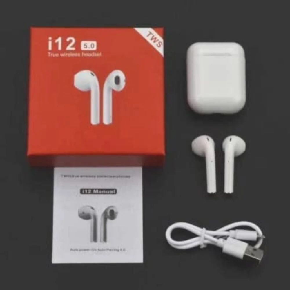 TWS i12 Wireless Earbuds - Bluetooth 5.0, 20 Hours Playtime