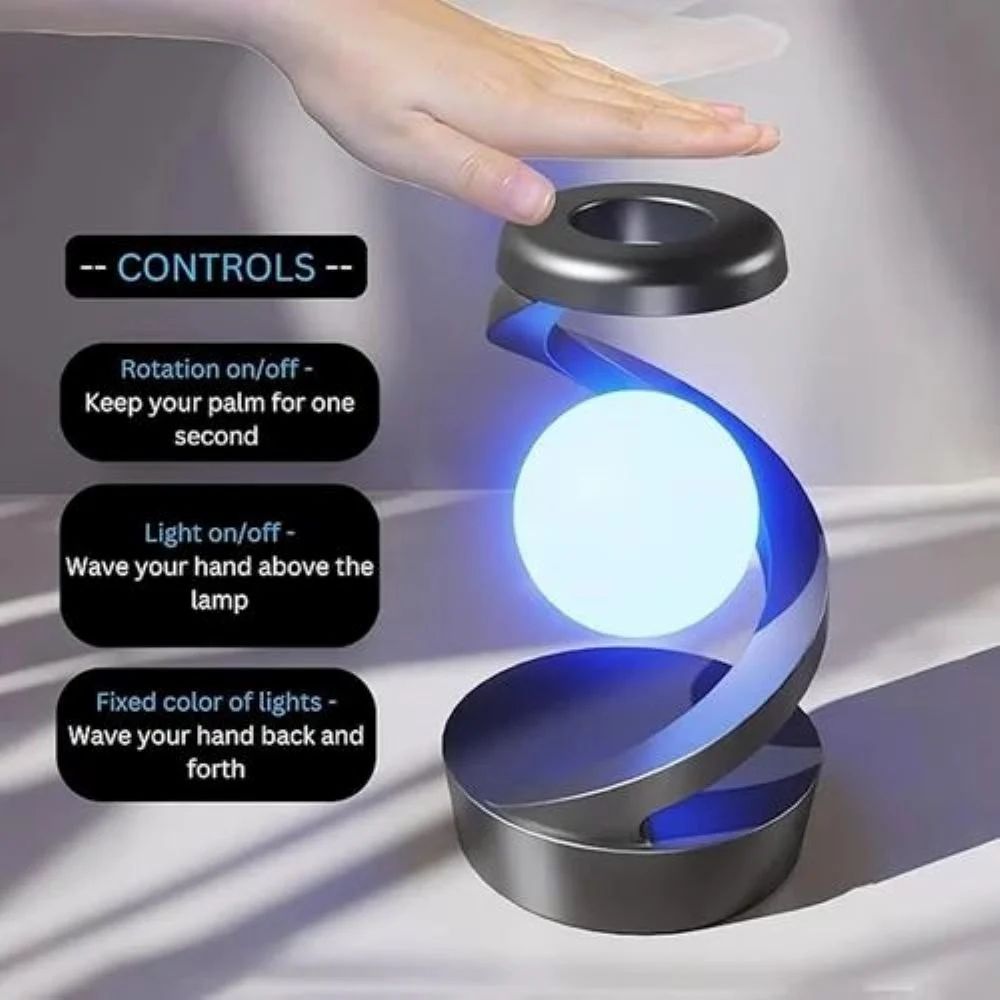 Multicolor LED Levitating Night Light, Crystal Ball Lamp